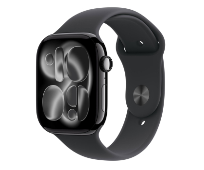 Smartwatch APPLE Watch Series 11 GPS 42mm Aluminiowa koperta (onyksowa)/ Sportowy pasek (czarny) - rozmiar S/M